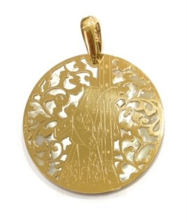 Medalla Cristo Nuestro Padre Jesús Nazareno "El Abuelo" en plata de ley y nácar®. 40mm