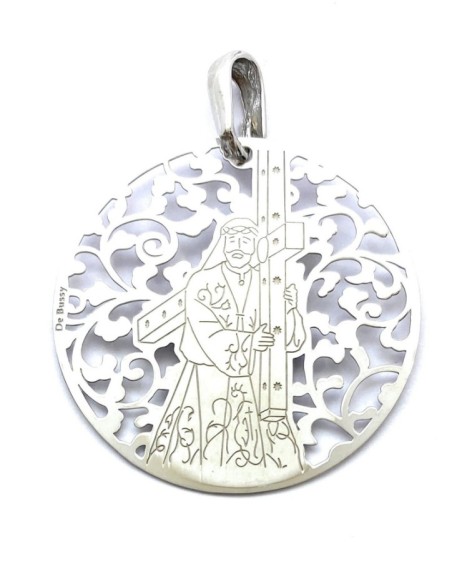 Medalla Cristo Nuestro Padre Jesús Nazareno "El Abuelo" en plata de ley®. 40mm