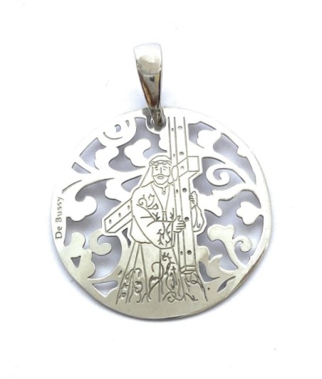 Medalla Cristo Nuestro Padre Jesús Nazareno "El Abuelo" en plata de ley®. 25mm
