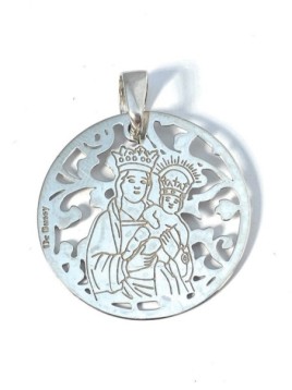 Medalla Virgen de la Almudena en plata de ley®. 25mm