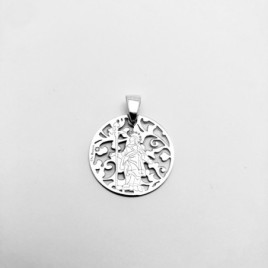 Medalla Virgen del Duomo de Milan en plata de ley y diamante
