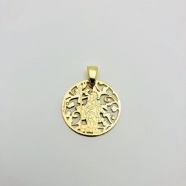 Medalla Virgen del Duomo de Milan en plata de ley y diamante