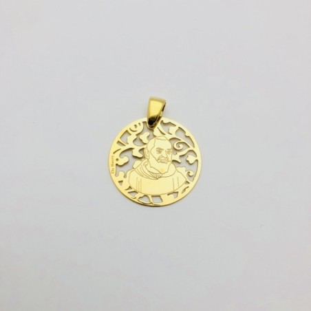 Medalla Padre Pío en plata de ley®. 25mm