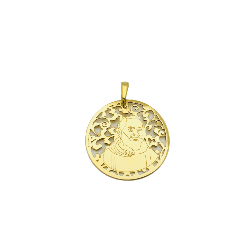 Medalla Padre Pío en plata de ley®. 35mm