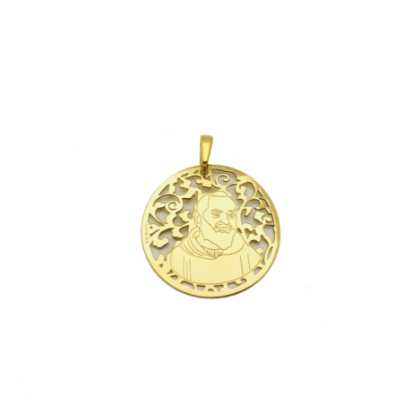 Medalla Padre Pío en plata de ley®. 35mm