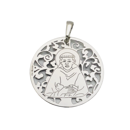 Medalla San Francisco de Asís en plata de ley