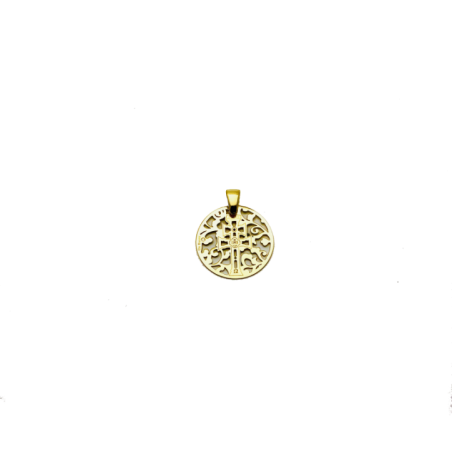 Cruz de Caravaca en plata de ley y diamante®. 25mm