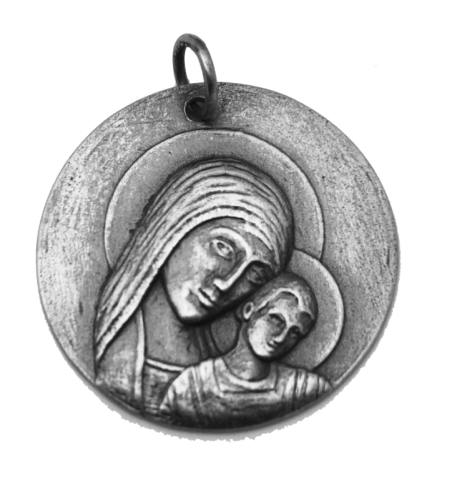 Medalla Virgen del Camino en plata de ley