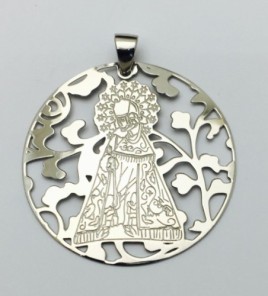 Medalla Virgen Desamparados Plata ley 925m 40mm