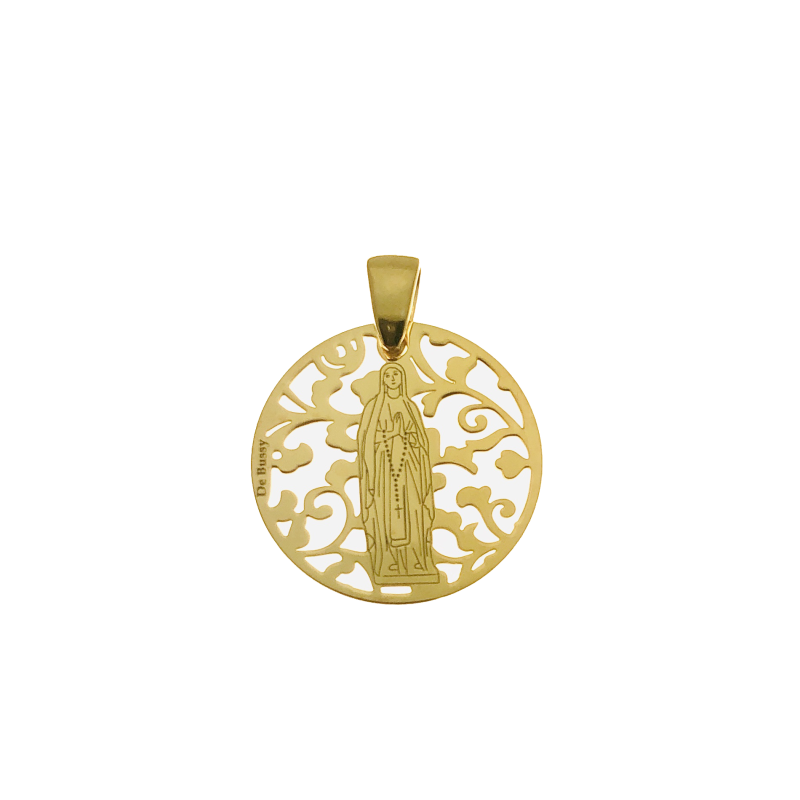 Medalla Virgen de Lourdes en plata de ley®. 25mm