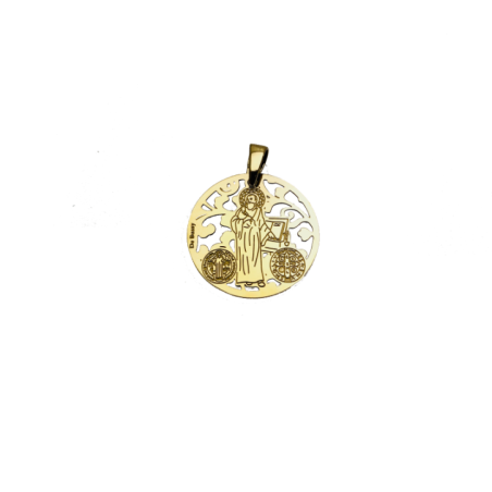 Medalla San Benito plata de ley®. 25mm