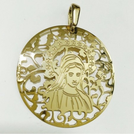 Medalla Virgen Medjugorje plata de ley®. 40mm
