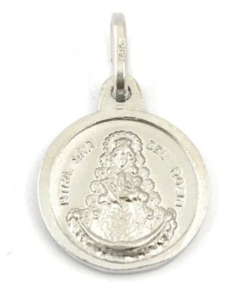 Medalla Virgen del Rocío escapulario en plata de ley. 13mm