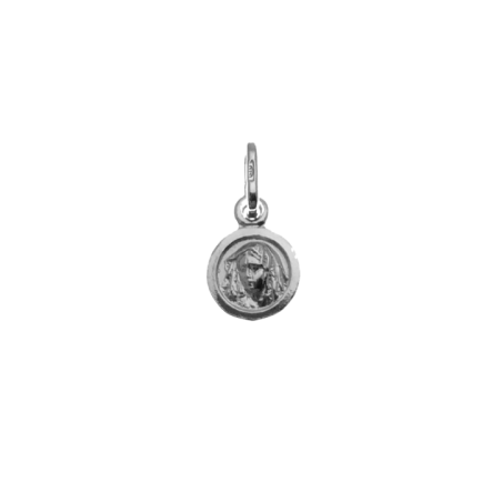 Medalla Virgen de la Macarena realizada en plata de ley 925ml. 8mm