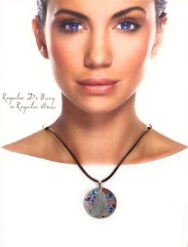 Medalla Virgen del Rocío en plata de ley y esmalte®. 35mm