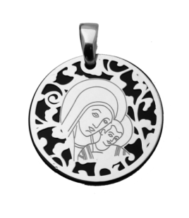 Medalla Virgen del Camino en plata de ley y ónix.

Tamaño: 35mm