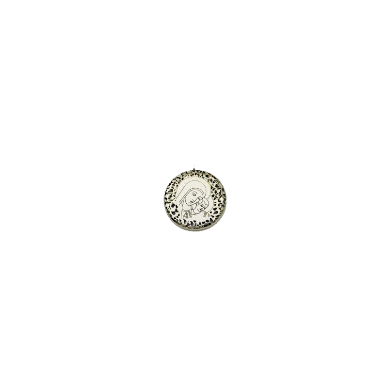 Medalla Virgen del Camino en plata de ley. Tamaño: 40mm