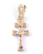 Cruz de Caravaca plata de ley cubierta de oro de 18kt