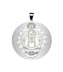 Medalla De Bussy Virgen de los Llanos en Plata de ley 925mm. Tamaño: 40mm