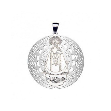 Medalla De Bussy Virgen de los Llanos en Plata de ley 925mm. Tamaño: 40mm