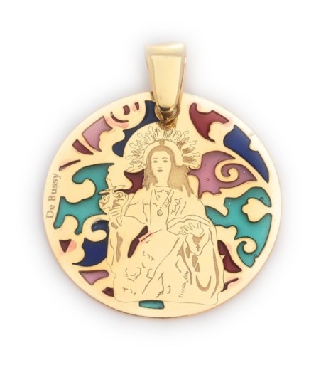 Medalla La Santa de Totana plata de ley y esmalte®. 25mm