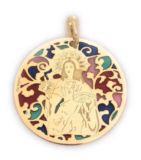 Medalla La Santa de Totana plata de ley y esmalte®. 35mm
