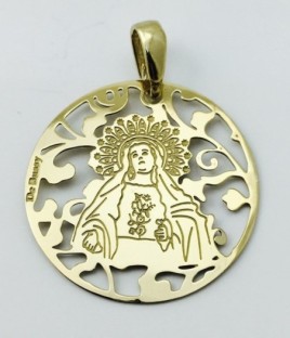 Medalla Virgen de Amargura (Paso Blanco de Lorca) plata de ley®. 25mm