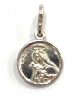 Medalla Santa Rita en plata de ley.

Tamaño: 11mm