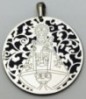 Medalla Virgen de Covadonga o Virxe de Cuadonga plata de ley y ónix®. 40mm