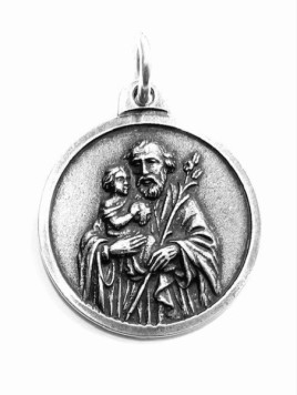 Medalla San Jose en metal con baño de plata.

Tamaño: 30mm (sin incluir reasa)