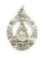 Medalla Virgen de la Fuensanta plata de ley 925. Tamaño 40x30mm