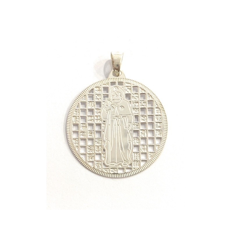 Medalla del Apóstol Santiago realizada en plata de ley 925. 

Tamaño: 35mm (sin incluir reasa)