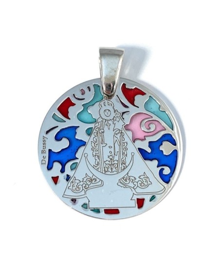 Medalla Virgen de la Fuensanta plata de ley esmalte®. 25mm