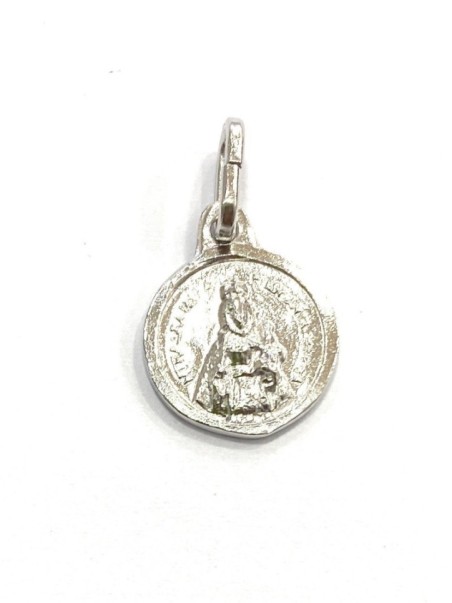 Medalla Virgen de la Fuensanta escapulario plata de ley 925. Tamaño 15mm