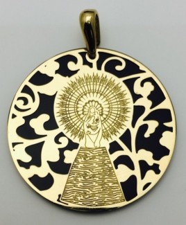 Medalla Virgen del Pilar plata de ley