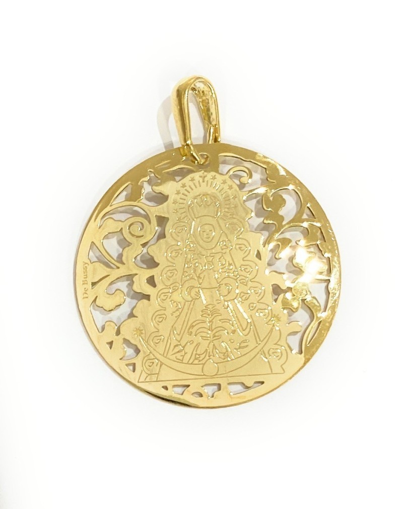 Medalla Virgen del Rocío plata de ley®. 20mm