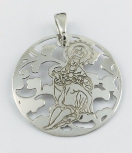 Medalla Virgen Caridad Plata Ley 925m
