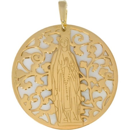 Medalla Virgen de Lourdes plata de ley® 35mm