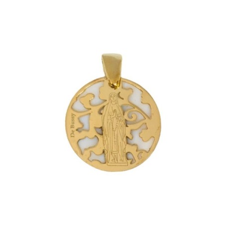 Medalla Virgen de Lourdes plata de ley® 20mm