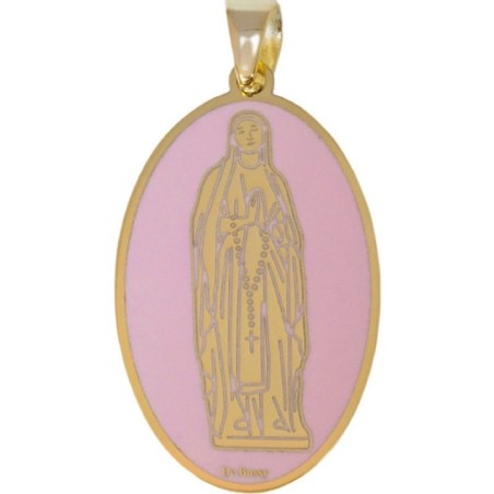 Medalla Virgen de Lourdes plata de ley® 30mm