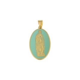 Medalla Virgen de Lourdes plata de ley® 15mm