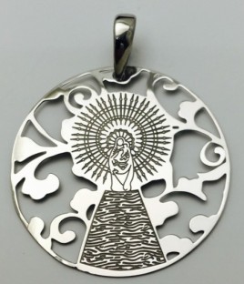 Medalla Virgen Pilar en Plata de Ley  35mm