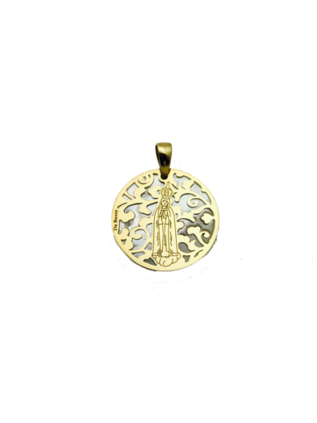 Medalla Virgen de Fátima en plata de ley y nácar®