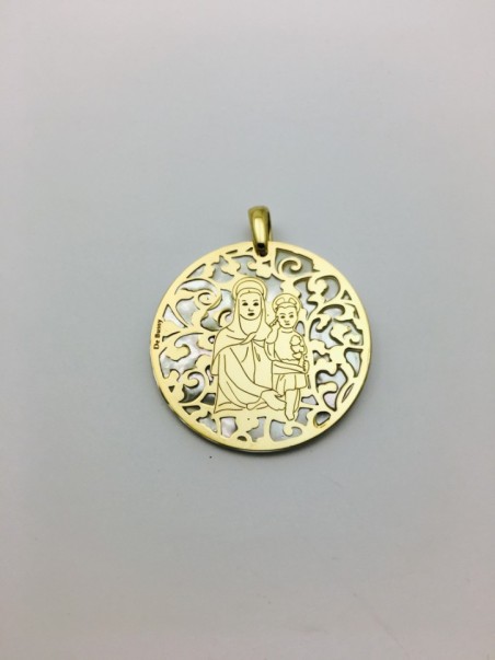 Medalla Madre del Amor Hermoso plata de ley®. 35mm