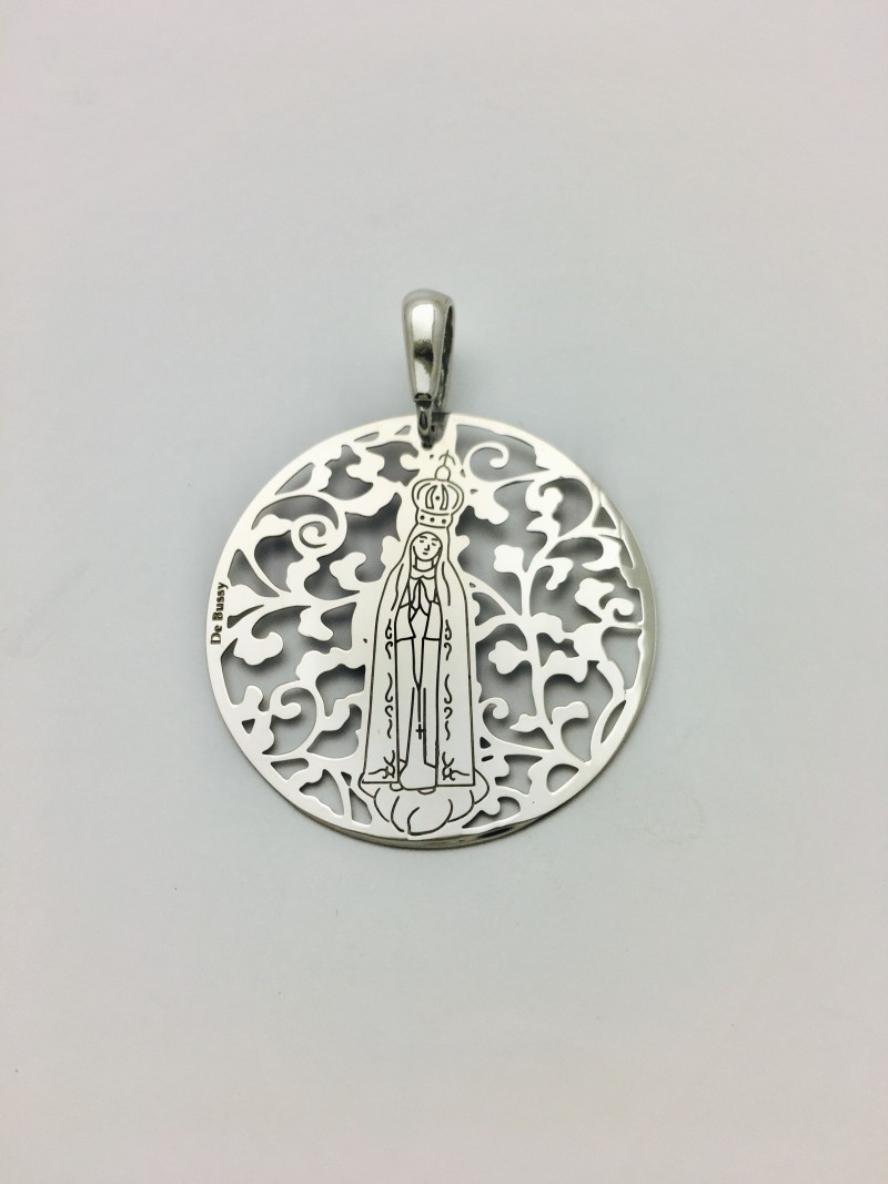 Medalla Virgen de Fátima en plata de ley ®