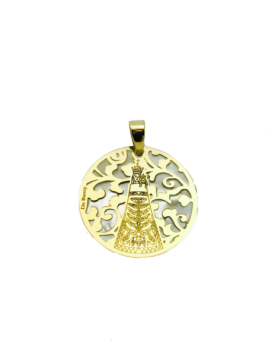 Medalla Virgen de Loreto plata de ley y nácar®. 25mm