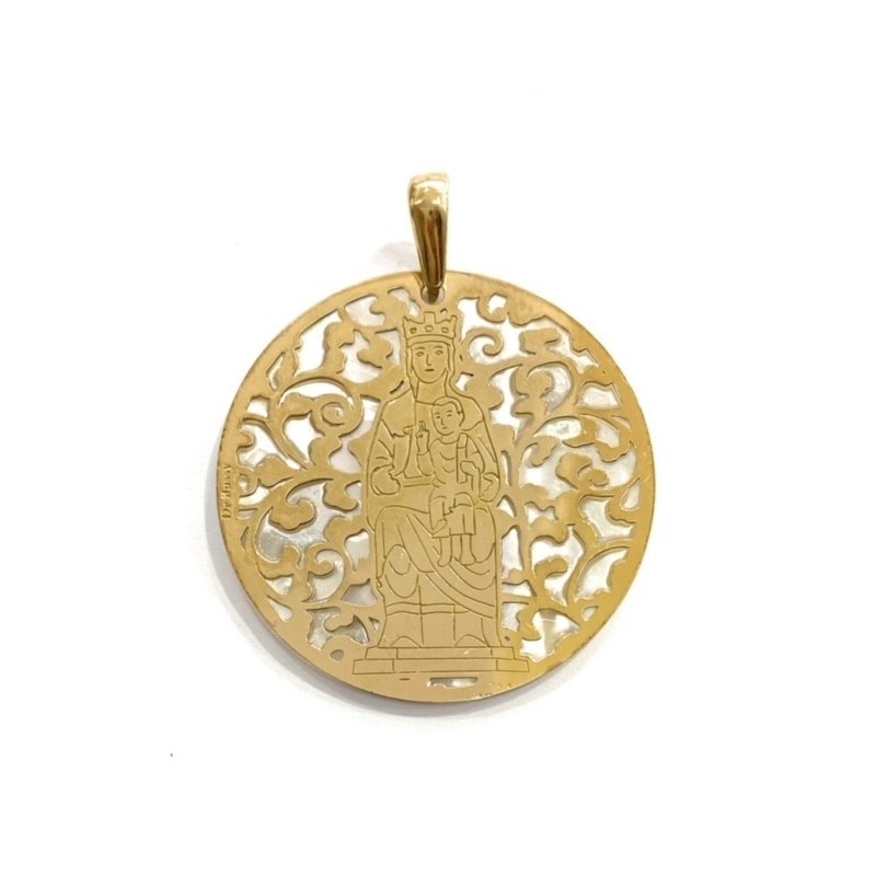 Medalla Virgen de Leyre plata de ley®. 40mm