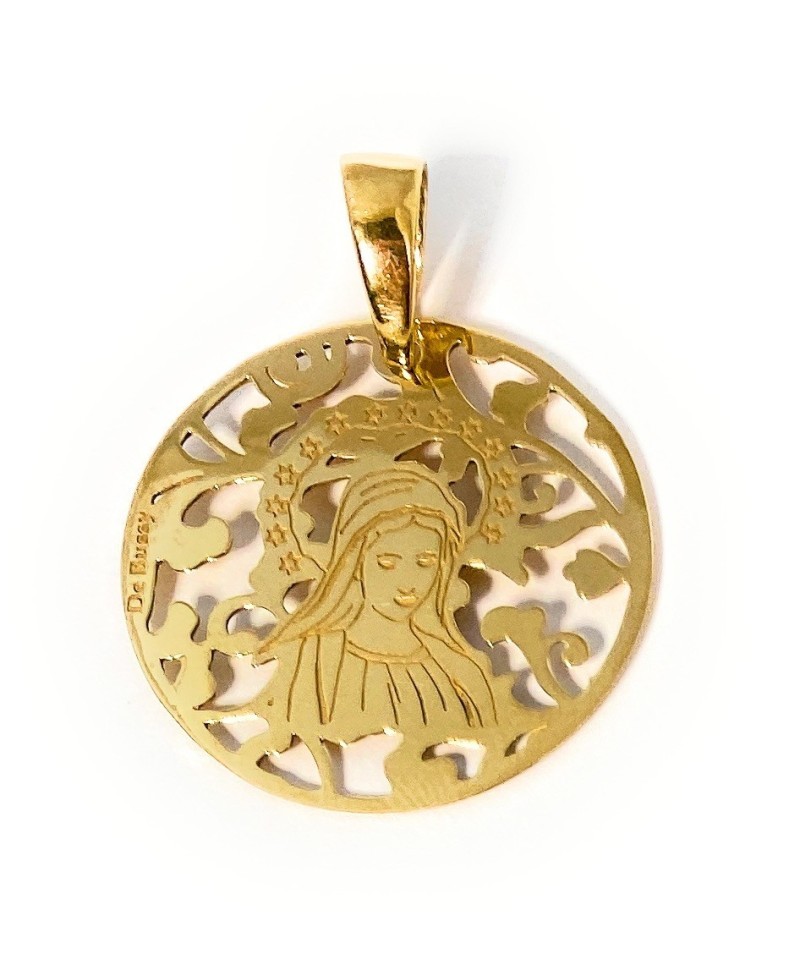 Medalla Virgen Medjugorje plata de ley®. 25mm