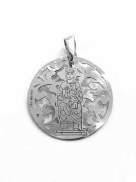 Medalla Virgen de Leyre plata de ley®. 25mm