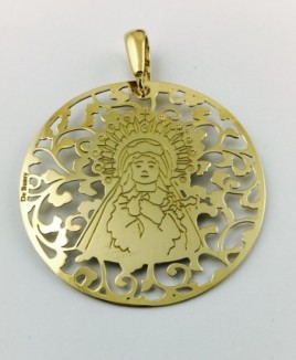 Medalla Virgen de los Dolores en plata de ley